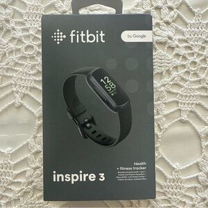 NWT Fitbit Inspire 3 Black Midnight Zen Band and Case Fitness Tracker by Fitbit